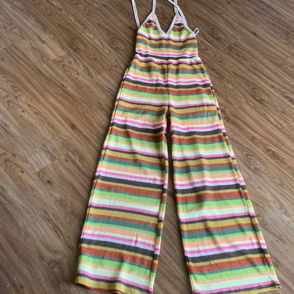 Bohemian stripped jumpsuit never worn
